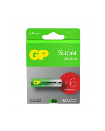 gp battery Baterie alkaliczne LR6/AA GP SUPER 6szt.(G-TECH)