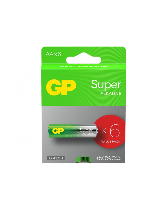 gp battery Baterie alkaliczne LR6/AA GP SUPER 6szt.(G-TECH) główny