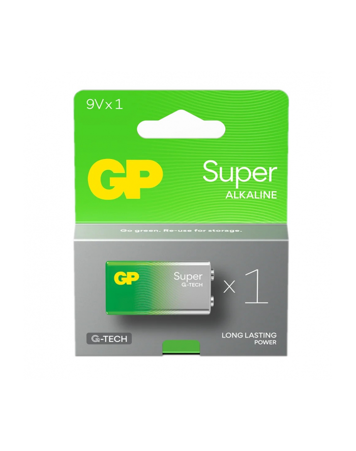 gp battery Bateria alkaliczna 6LR61 9V GP SUPER 1szt. (G-TECH) główny