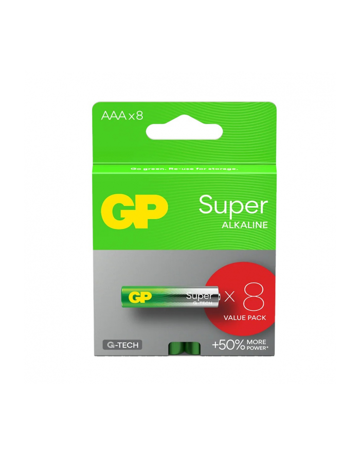 gp battery Baterie alkaliczne LR03/AAA GP SUPER 8szt. (G-TECH) główny