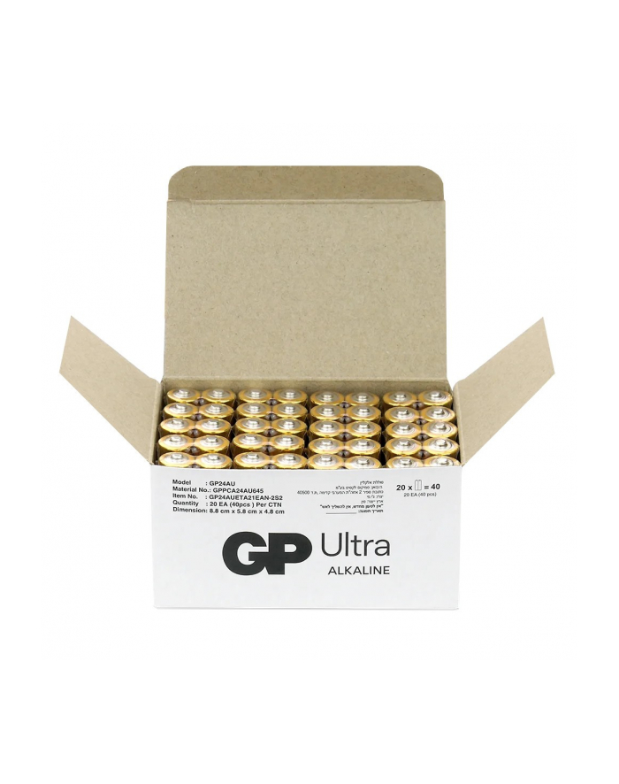 gp battery Baterie alkaliczne LR03/AAA GP ULTRA 40szt. (G-TECH) główny