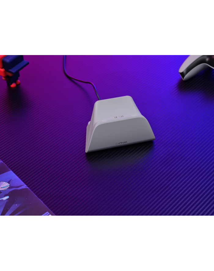 TRUST GXT 255W Quick charge stand for PS5 controllers - White główny