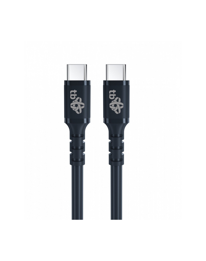 tb Kabel USB C - USB C 60W żelowy 1m czarny główny