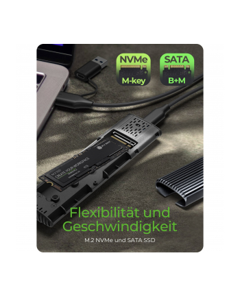ICY BOX IB-1808MCT-CU31 M.2 NVMe ' SATA SSD Enclosure via USB Type-C nr 1