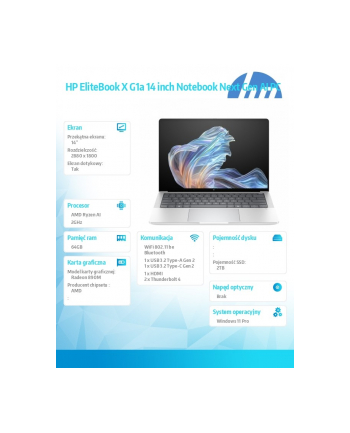 hp inc. Notebook EliteBook X G1a  AI9HXP375 2TB/64GB/W11P/14.0   B9ZW9ET