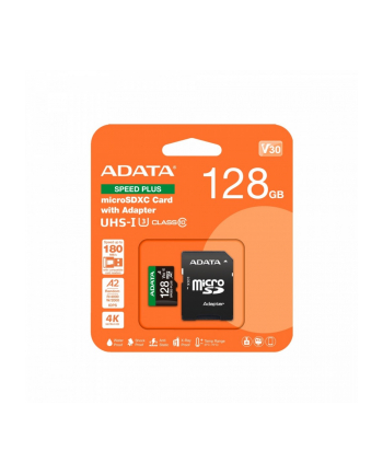 adata Karta microSD Speed Plus 128GB UHS1 U3 V30 A2 180/160 MB/s