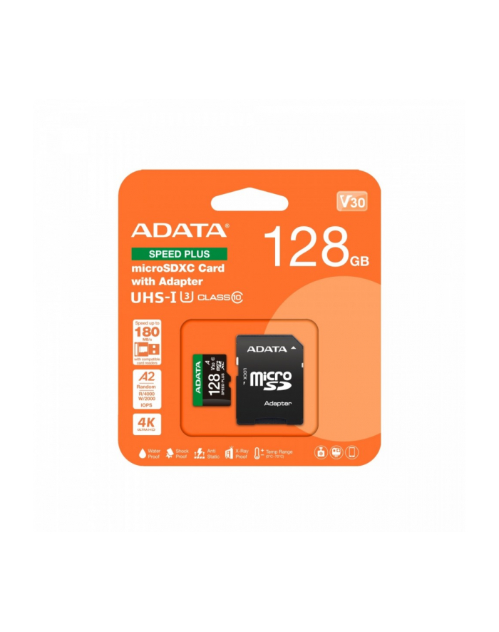 adata Karta microSD Speed Plus 128GB UHS1 U3 V30 A2 180/160 MB/s główny