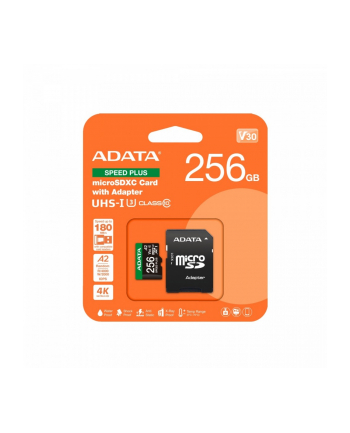adata Karta microSD Speed Plus 256GB UHS1 U3 V30 A2 180/160 MB/s