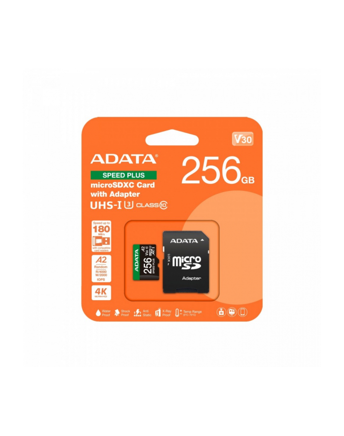 adata Karta microSD Speed Plus 256GB UHS1 U3 V30 A2 180/160 MB/s główny