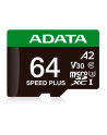 adata Karta microSD Speed Plus 64GB UHS1 U3 V30 A2 160/140 MB/s - nr 20