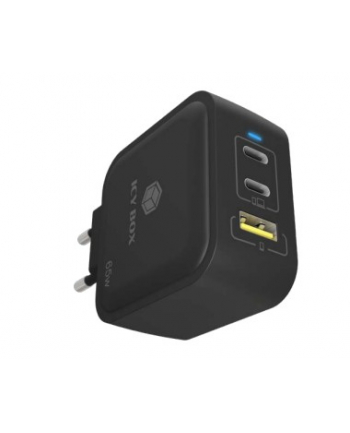 ICY BOX IB-PS1030-PD 65W GaN wall charger with Power Delivery and Quick Charge