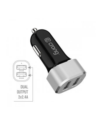 crong Ładowarka samochodowa Power Car Charger 24W - 2xUSB 2.4A