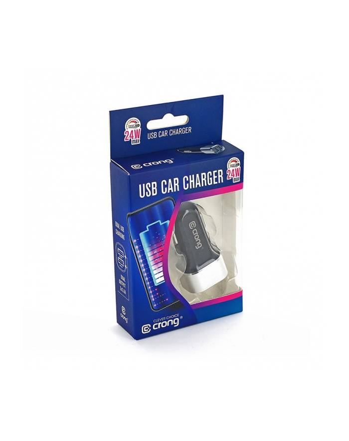crong Ładowarka samochodowa Power Car Charger 24W - 2xUSB 2.4A główny