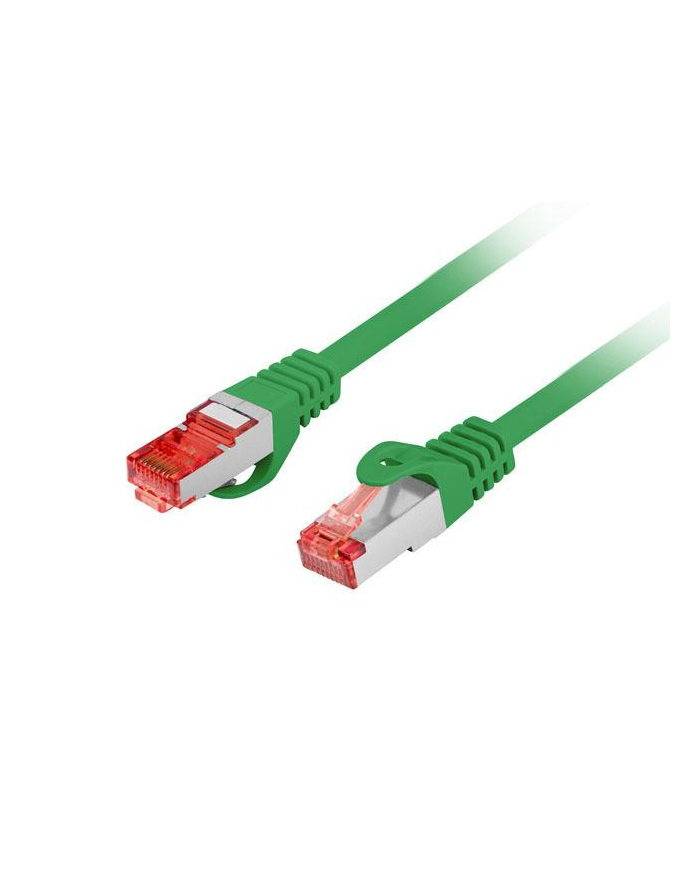 LANBERG Patchcord CAT.6 S/FTP LSZH CU 1m green Fluke Passed główny