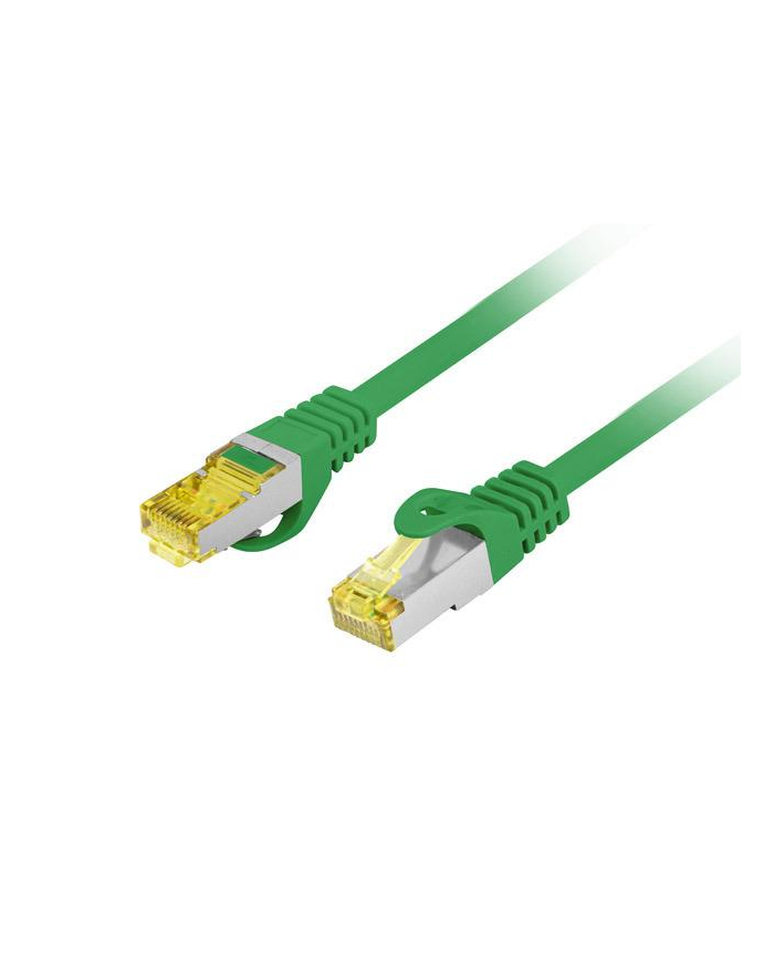 LANBERG Patchcord CAT.6A S/FTP LSZH CU 10m green Fluke Passed główny