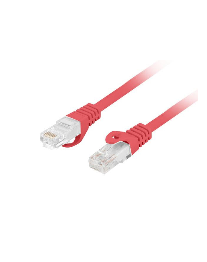 LANBERG Patchcord CAT.6 UTP LSZH CU 0.25m red Fluke Passed główny