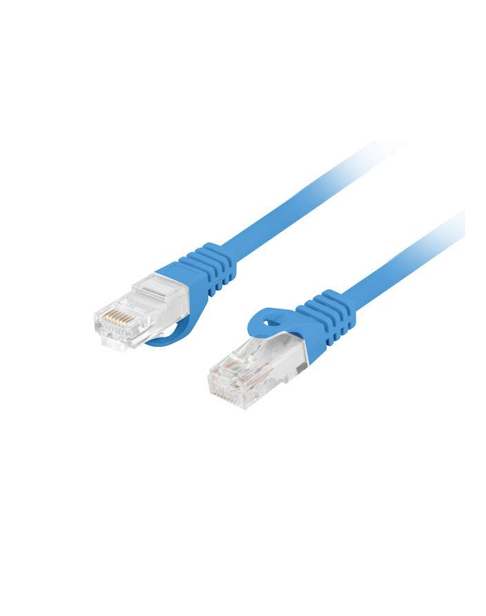 LANBERG Patchcord CAT.6 UTP LSZH CU 0.5m blue Fluke Passed główny