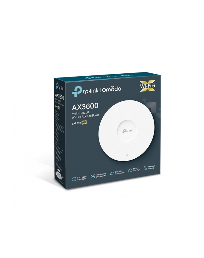 TP-LINK EAP660 HD AX3600 Wi-Fi 6 Dual Band 2.5 Gigabit Ceiling Mount PoE Access Point High Density connectivity główny