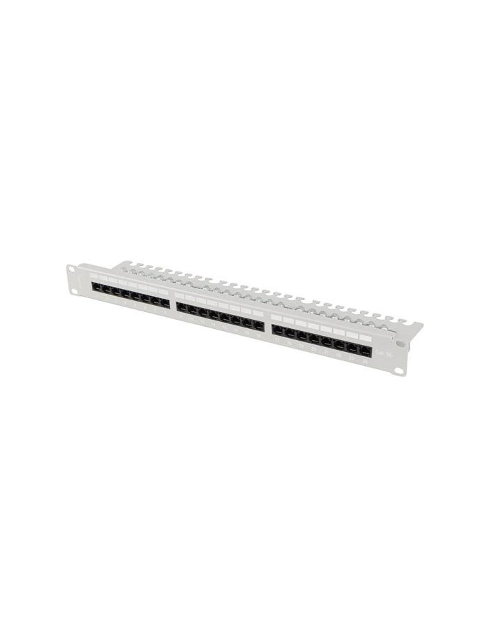 LANBERG Patch panel 24 port 1U 19 '' Kat.5e UTP z organizerem kablowym czarny główny