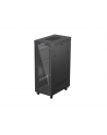 Szafa instalacyjna Rack Lanberg stojąca 19'' 32U 600x1000 czarna drzwi przeszklone LCD (flat pack) - nr 1