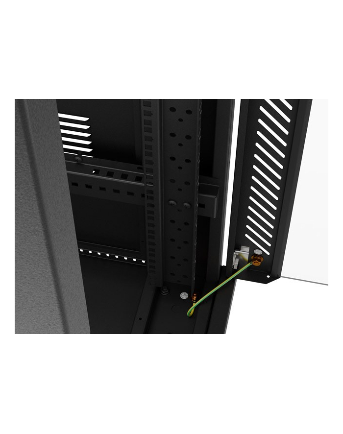 Szafa instalacyjna Rack Lanberg stojąca 19'' 32U 600x1000 czarna drzwi przeszklone LCD (flat pack) główny