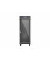 Szafa instalacyjna Rack Lanberg stojąca 19'' 32U 600x1000 czarna drzwi przeszklone LCD (flat pack) - nr 6