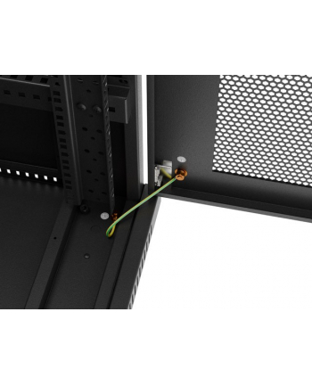 Szafa inastalacyjna rack Lanberg 19'' 15U 600x600 czarna drzwi perforowane (flat pack)