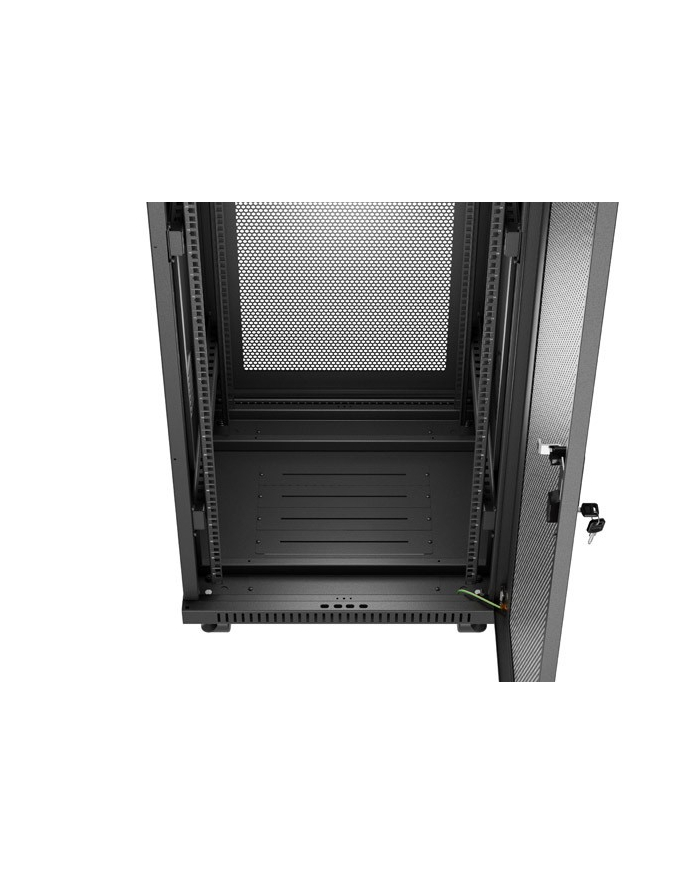 Szafa instalacyjna Rack Lanberg stojąca 19'' 32U 600x600 czarna (flat pack) główny