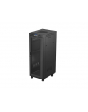 Szafa instalacyjna Rack Lanberg stojąca 19'' 32U 600x800 czarna drzwi perforowane LCD (flat pack) - nr 1