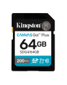 KINGSTON 64GB SDXC Canvas Go Plus Gen4 200MB/s C10 UHS-I U3 V30 - nr 23