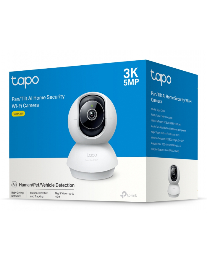 TP-LINK Pan/Tilt AI Home Security Wi-Fi Camera 3K 5MP 2880x1620 2.4GHz główny