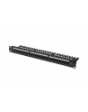 LANBERG Patch panel 24 port 1U 19 '' kat.6 UTP z organizerem kablowym czarny - nr 1