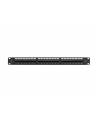 LANBERG Patch panel 24 port 1U 19 '' kat.6 UTP z organizerem kablowym czarny - nr 3