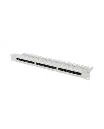 LANBERG Patch panel 24 port 1U 19 '' kat.6 UTP z organizerem kablowym czarny
