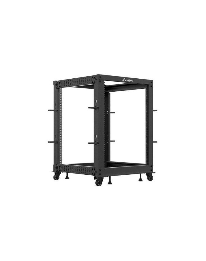 LANBERG Open rack 19 '' 15U 600x600-1100 regulowany czarny główny