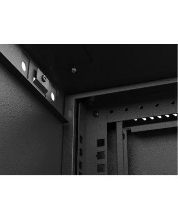 LANBERG Szafa instalacyjna rack wisząca 19 '' 9U 540x350 czarna drzwi przeszklone flat pack