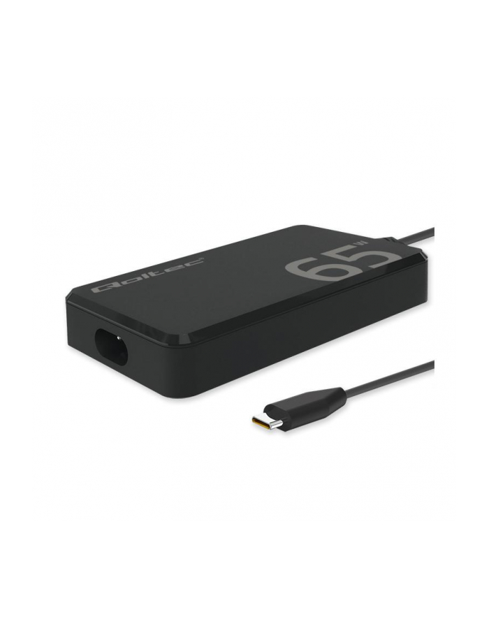 QOLTEC 52421 Ładowarka sieciowa 65W GaN Super Fast SLIM PD 5V 20V 3.25A USB C 3.1 Laptop MacBook Smartfon + kabel główny