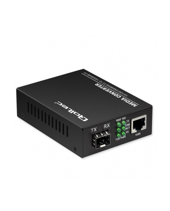 QOLTEC 52295 Dwukierunkowy Media Konwerter SWITCH Ethernet 1x RJ45 1x SFP 1000Mb/s 5V