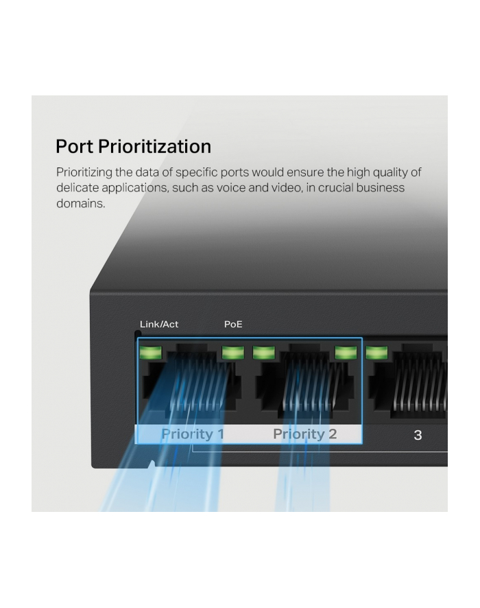 TP-LINK 10-Port 10/100Mbps Desktop Switch with 8-Port PoE+ PORT 8x 10/100 Mbps PoE+ Ports 2x 10/100 Mbps Non-PoE Ports główny
