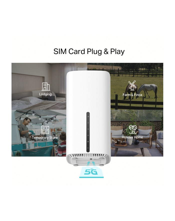 TP-LINK 5G AX1800 Wireless Dual Band Gigabit Router 1201 Mbps at 5GHz + 574 Mbps at 2.4GHz 5G NR 4.67Gbps/1.25Gbps LTE support główny