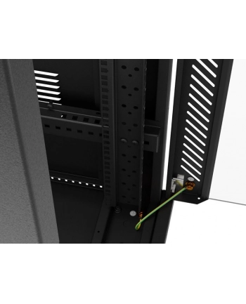 Szafa instalacyjna Rack Lanberg stojąca 19'' 32U 600x1000 czarna drzwi przeszklone LCD (flat pack)