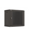 LANBERG Szafa instalacyjna rack wisząca 19 '' 9U 540x350 czarna drzwi przeszklone flat pack - nr 12