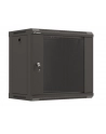 LANBERG Szafa instalacyjna rack wisząca 19 '' 9U 540x350 czarna drzwi przeszklone flat pack - nr 1