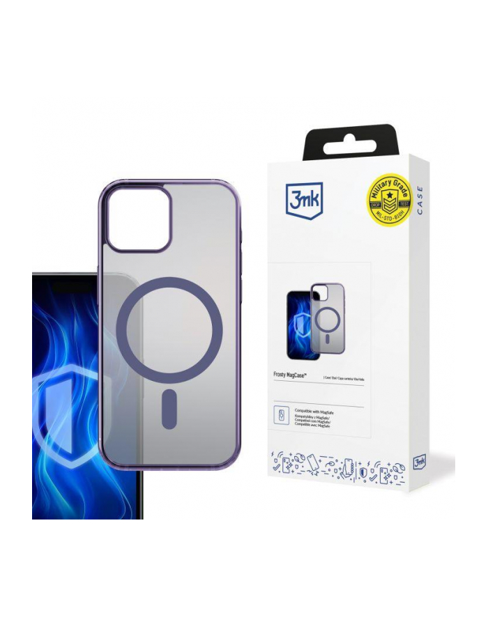 3mk pczerwonyection Etui na Apple iPhone 13 - 3mk Frosty MagCase Purple główny
