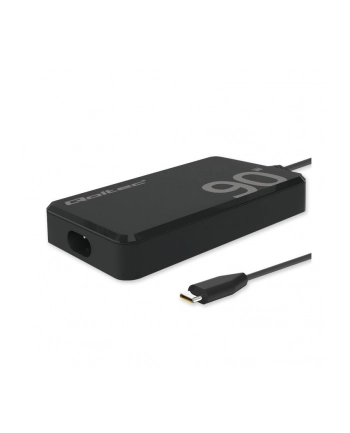 QOLTEC 52422 Ładowarka sieciowa 90W GaN Super Fast SLIM PD 5V 20V 4.5A USB C 3.1 Laptop MacBook Smartfon + kabel