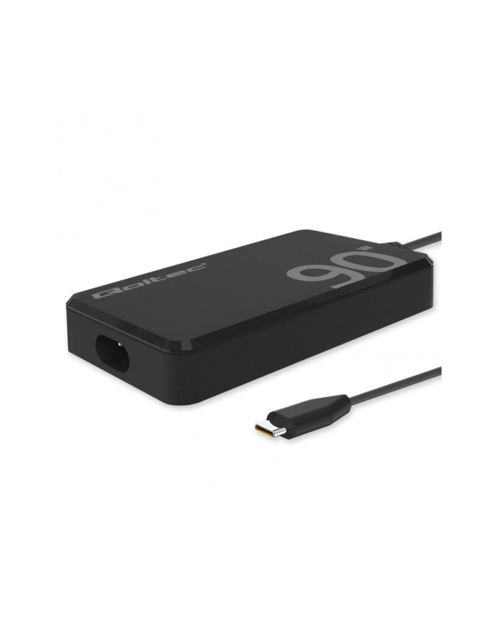 QOLTEC 52422 Ładowarka sieciowa 90W GaN Super Fast SLIM PD 5V 20V 4.5A USB C 3.1 Laptop MacBook Smartfon + kabel główny