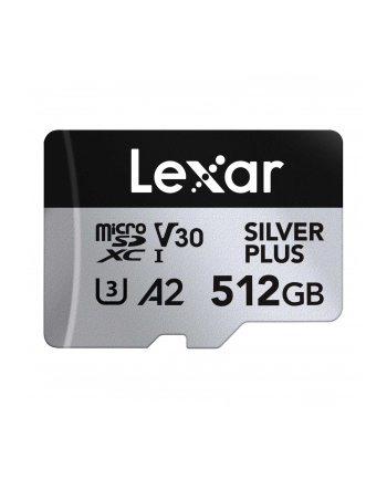 Karta pamięci Lexar microSDXC Silver Plus 512GB V30 UHS-I U3 A2 205/150MB/s