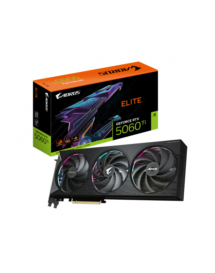 Karta VGA Gigabyte AORUS GeForce RTX 5060 Ti ELITE 16G 16GB GDDR7 128bit HDMI+3xDP PCIe5.0 główny