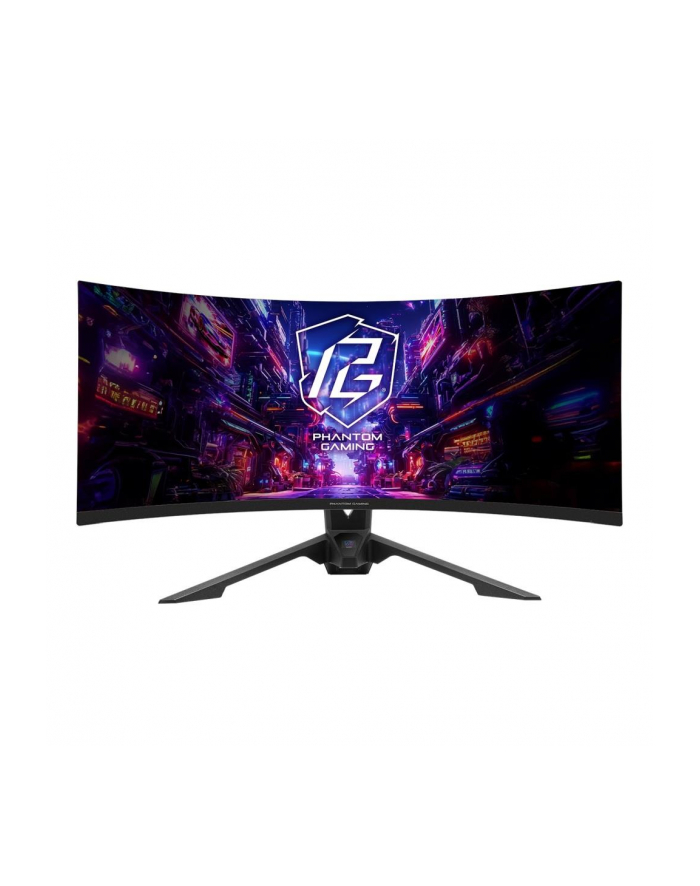Monitor ASRock 34'' Curved Phantom Gaming Monitor PG34QRT2B VA QHD 180Hz 2xHDMI 2xDP HUB WiFi głośniki główny
