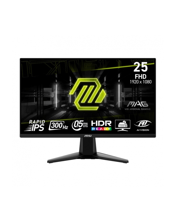 Monitor MSI 24,5'' MAG 255XF Rapid IPS FHD 300Hz 2xHDMI DP główny